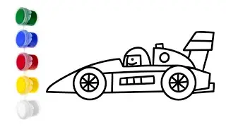 Drawing A Racing Car Step-By-Step Guide For Kids and Children Tutorial