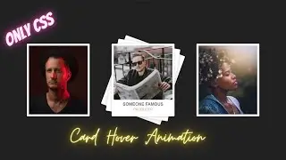 CREATE CARD HOVER ANIMATION | CSS | HTML ONLY | ANIMATION CSS.