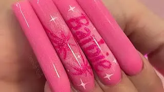 Chit Chat Acrylic Nails Tutorial | Barbie Nail Inspo