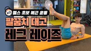 복근 운동 할 때 허리가 안 좋다면 팔꿈치대고 레그레이즈하기
