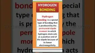 Hydrogen Bonding #utubeshorts