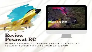 Mainan RC Pesawat Terbang  LED Pesawat Glider Airplane Foam