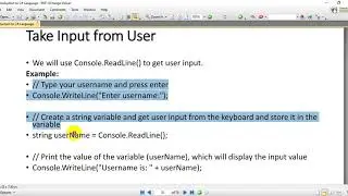 4-Input & Output in C# | Console Functions for Reading and Writing on console