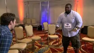 Ryan Seacrest takes on American Idol contestant and footballer Shanon Wilson