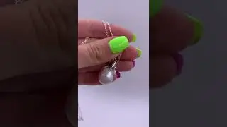 Кулон осьминожка серебро, жемчуг барокко