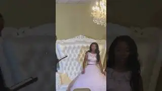 Soldier prays over his quinceañera