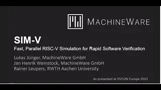 SIM-V – Fast, Parallel RISC-V Simulation for Rapid Software Verification