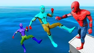Colourfull Spiderman Jumping Highest Building (Euphoria Ragdolls)-Ep 73