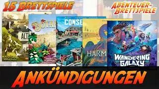 Botanicus, Harmonies, Inferno, Speakeasy ... 15 Brettspiel Ankündigungen