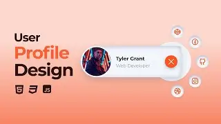 User Profile Card Using HTML CSS JavaScript