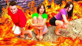 🔥ALL EPISODES OF THE FLOOR IS LAVA CHALLENGE!