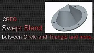 Swept Blend, Axis pattern and shell tutorial in creo