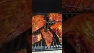 Smoked pork ribs on the Traeger #smokingmeat