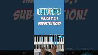 Major 2,5,1 Chord Substitution #chordsprogression #chordsubstitution #shorts