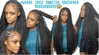 The QUICKEST Boho Box Braids🔥| 30-Inch Crochet Boho Box Braids | Eayon Hair