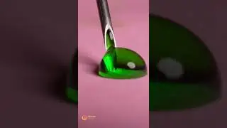 Needle in Macro | Green Droplet Drawn 