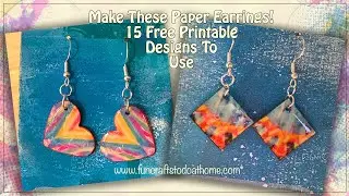 Pretty Paper Earrings - Make These To Sell - Free Printable For You With 15 One inch designs x four.