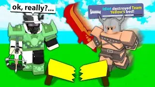 They Tried To RUSH Me, So I DESTROYED Them in Roblox Bedwars...