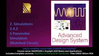 RFIC Design measure S parameter in ADS keysight S Parameter measurement in advance design system