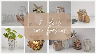 Los FRASCOS no se tiran!!! 5 Ideas para APROVECHAR frascos #esmerilado #artesanato #reciclaje #diy