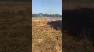 Controlled burn on Hackberry Farm.  The next step is planting native plants to restore the prairie.