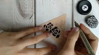 I draw in the Zentangle style on a triangular tile / Рисую в стиле Zentangle на треугольной плиточке