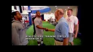 Dick Vitale Speaking to NFL Combine Athletes at Athletic Edge