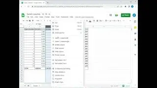 How to switch columns in Google Sheets