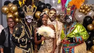 New Orleans and masquerade styled party shot by Timeless ATL