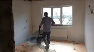 Заливаем пол в спальне.Соскучились по пежо.