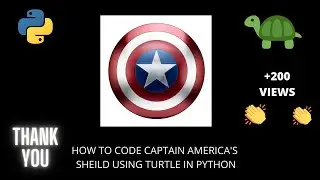 Python Turtle - code captain America's shield
