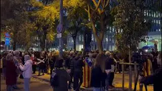Protesta. a la Ciutat de la Justícia per la detenció de Clara Ponsatí