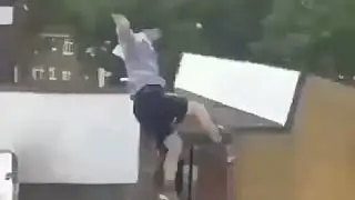 Неудачный паркур/ Жесть/ Упал