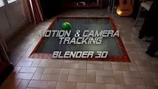 BLENDER Camera Motion Tracking sample 1 (+Bump map textures & Wave modifier)