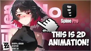 🦈Ellen Joe - 2D Animation Timelapse. Zenless Zone zero. Spine Pro.🦈