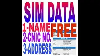 Get data of any number in pakistan zong mobilink telenor ufone warid by master mind academy