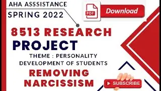 AIOU Research Project 8613 Spring 2022-Subtheme : Removing Narcissism 