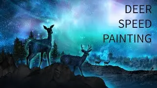 Deer Speed Painting Piece.