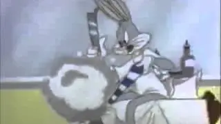 Bugs Bunny shaves Elmer Fudd
