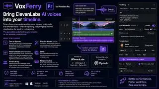VoxFerry: ElevenLabs AI Voices Inside Premiere Pro