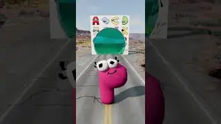 Alphabet lore vs Portal trap in BeamNG.Drive #shorts