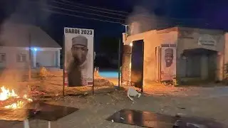 BREAKING!!!! Thugs burn PDP campaign office in Gombe