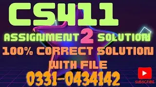 CS411 ASSIGNMENT 2 SOLUTION SPRING 2025