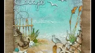 Mixed Media Beach Canvas Tutorial