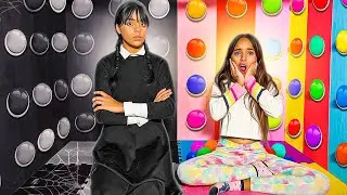 CAIXA MISTERIOSA DOS 100 BOTÕES COM A WANDINHA ADDAMS
