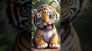 Cute Animated Cartoon Tigers #cute #cutetiger #midjourney