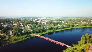 Река Западная Двина и городской посёлок Бешенковичи