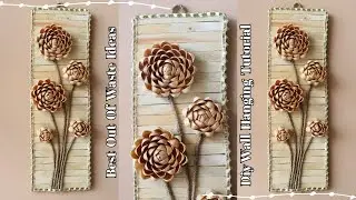 Wall Hanging showpiece making at home | DIY Home Decor | Amazing Craft with Waste Pista Shells