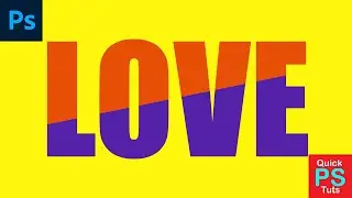 Quick! How To Slice Text in Photoshop & Make Two Tone Color (T-Shirt Trick!)