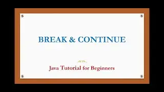 Break and continue in java with example program | break and continue difference in java